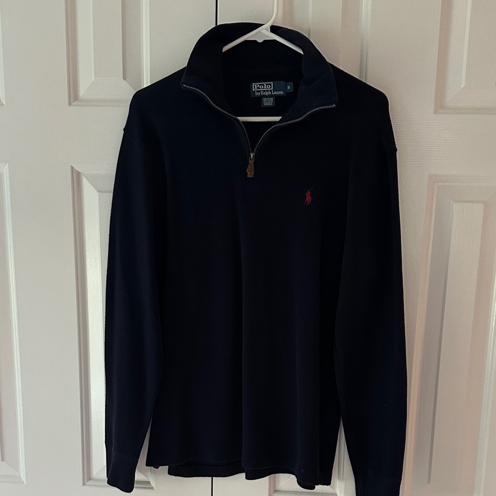 Polo by Ralph Lauren Men's Navy Zip-Up Sweater